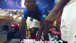 Paul Pogba singing in the dressing room  France celebrates World Cup victory [upl. by Torres]