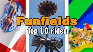 Top 10 rides at Funfields Theme Park  Melbourne Australia  2022 [upl. by Ioved]