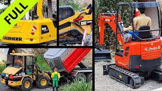 Gas station cistern replacement RC excavator Kubota Hutter U17 Liebherr A918 Scania CAT FULL [upl. by Deden]