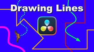 How to Draw and Animate Straight Angled Curved and Freehand Lines DaVinci Resolve Tutorial [upl. by Frazer990]