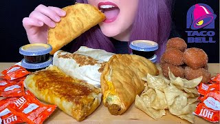 ASMR TACO BELL MUKBANG NO TALKING GRILLED CHEESE BURRITO  CHIPOTLE CHEDDAR CHALUPA [upl. by Anilram]