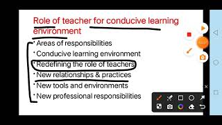 Role of teacher for conducive learning environment part B 8602 unit 1 [upl. by Aicatsue]