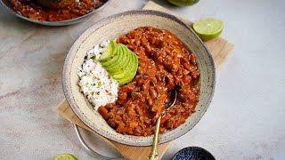 The Best Vegan Chili Recipe Super Comforting And Tasty [upl. by Assiren]