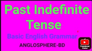 Past Indefinite Tense  Basic English Grammar  Learn English  ANGLOSPHERE848 [upl. by Pulchi108]