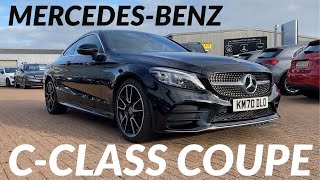 MercedesBenz CClass Coupe test drive and review  2020 C300d AMG Line [upl. by Ientirb]