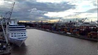 Zarpando del puerto de Buenos Aires en el MSC Lirica  Vacaciones 2011 [upl. by O'Shee175]