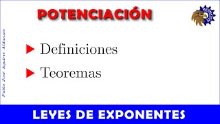 Leyes de exponentes 1 de 20 Teoría de la potenciación [upl. by Ami]