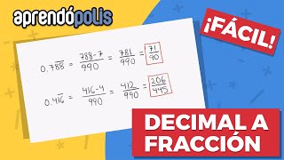 COMO CONVERTIR FRACCIONES A DECIMALES 33 [upl. by Edmee]