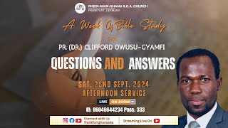 RheinMain Ghana Frankfurt SDA Presents A WEEK OF BIBLE STUDY  Questions amp Answers [upl. by Dowd]