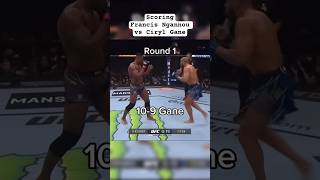 Scoring Francis Ngannou vs Ciryl Gane in 1min shorts ufc francisngannou anthonyjoshua cirylgane [upl. by Airdnaxila454]