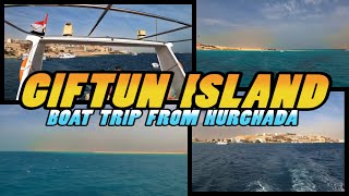 Mahmya Beach GIFTUN ISLAND Boat Trip from Hurghada  Egypt 4k [upl. by Ecirtnuahs737]