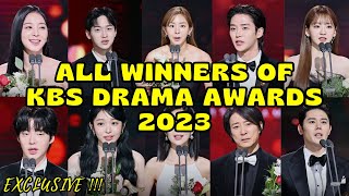 ALL WINNERS OF KBS DRAMA AWARDS 2023 ‼️ [upl. by Tierza589]