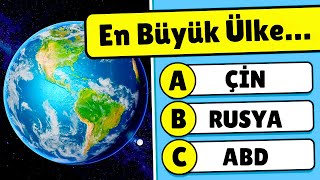 Coğrafya Bilgin Ne Kadar İyi 🌍🧠🤔 Genel Kültür Bilgi Yarışması [upl. by Nomelihp]