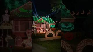 These halloween decorations are nest level 😳 BostickFamilyLightShow [upl. by Leumas]