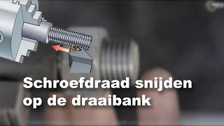 Hoe snij je een schroefdraad op de draaibank [upl. by Petras]