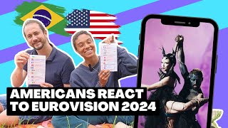 Americans React To Eurovision 2024 [upl. by Goodrich]