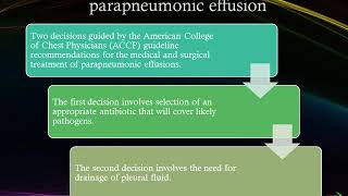 Parapneumonic effusion  empyema [upl. by Ydac869]