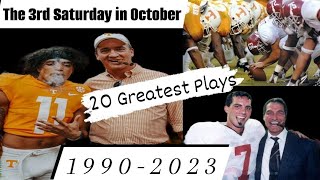 Alabama vs Tennessee Rivalry  20 Greatest Plays  19902023 [upl. by Nayarb]