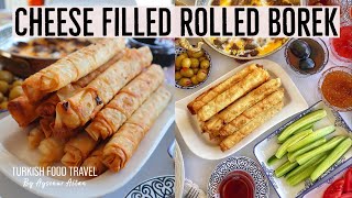 Turkish White Cheese Filled Rolled Borek [upl. by Aihtnamas570]