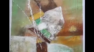 Acrylmalerei abstrakt  Speed Demo mit Untertitel [upl. by Norb]