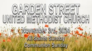 November 3rd Worship Service  Garden St United Methodist Church [upl. by Ahsemrac]