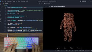 ASMR Programming  Coding Particles Morph  No Talking [upl. by Milty]