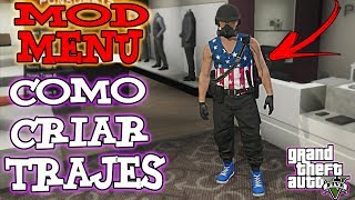 Como Fazer Trajes Modder GTA 5 Online  Mod Menu  Marcos PlayPB [upl. by Tterag]