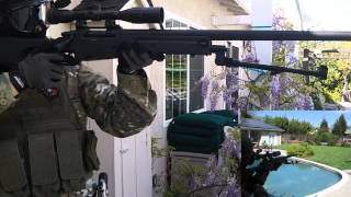 Shooting the GampG G96 L96 Airsoft Sniper Rifle [upl. by Carlye]