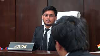 Law Student  Nishat Bangar conducting moot court at Shivalik Judicial Academy [upl. by Kcirb]