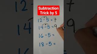 Subtraction Trick by 5 maths easymathtricks mathstricks subtraction subtractiontrick [upl. by Annala305]