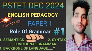 PSTET DEC 2024🔥🔥 English Pedagogy [upl. by Jennette]