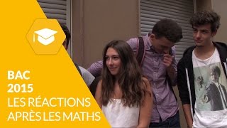 Bac 2015  les réactions après lépreuve de mathématiques [upl. by Noelyn]