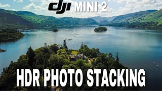 DJI MINI 2 HDR Photo Stacking TUTORIAL  AEB PHOTO [upl. by Grearson]