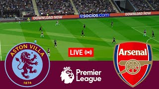 LIVE Aston Villa vs Arsenal Premier League 2425 Full Match  Video Game Simulation [upl. by Lertram]