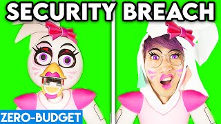 FNAF SECURITY BREACH WITH ZERO BUDGET FUNNY CHICA PARODY BY LANKYBOX [upl. by Oirtemed]