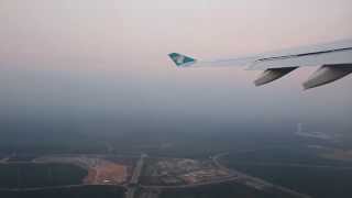 Oman Air A330300 WY 822 Takeoff Kuala Lumpur  Singapore Changi [upl. by Deehahs]