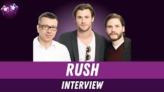 Chris Hemsworth amp Daniel Brühl Interview on Their quotRushquot Rivalry  F1 Hunt vs Lauda [upl. by Vivl508]