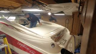 First start up of our 1996 Rinker Captiva 232 74 Mercruiser [upl. by Nohpets]