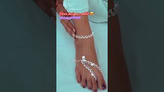 Beautiful silver designer anklet 😍 shorts viral youtubeshorts [upl. by Shute]