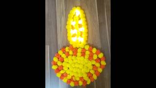 Diwali decoration ideas by flower Garland  flower rangoli diwali decoration shorts trending [upl. by Soisanahta]