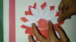 How to make a flower with paper  paper diye ful craft papercraft artandcraft [upl. by Ydnelg]