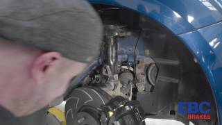 How to fit a high performance EBC brake line on a car [upl. by Burley]