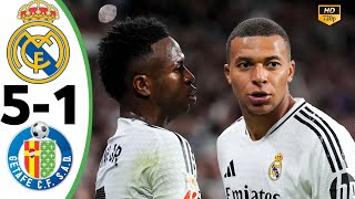 Real Madrid vs Getafe 51  All Goals amp Highlights 2024 hd [upl. by Yancy]