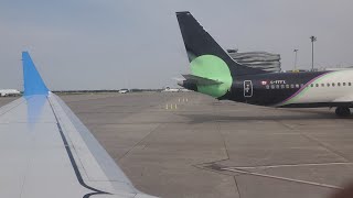 Flair Airlines F8827 YEGYVR Airport Pushback Engine Start and Takeoff from Edmonton [upl. by Chuah]