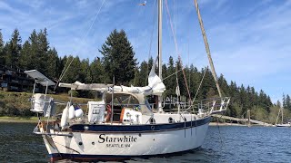 Sailing as a Sloop  Reefing our Cutter Rig amp adding a Staysail Release Lever  Video 4 quotStarwhitequot [upl. by Kellyann]