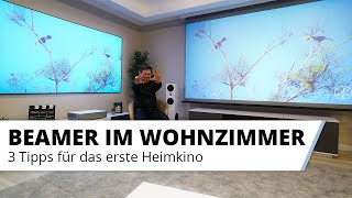 3 Tipps für Heimkino Einsteiger Das erste Heimkino mit Beamer im Wohnzimmer [upl. by Odnarb]