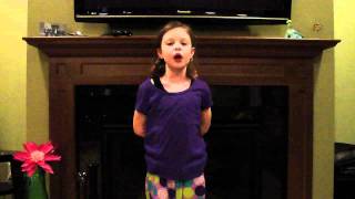 Girl sings the 50 states in alphabetical order [upl. by Nitsur]