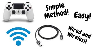 How to Connect PS4 Controller To PC  Wired and Wireless Method  Easy [upl. by Okomot63]