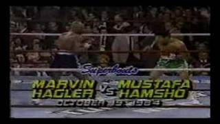 Marvelous Marvin Hagler vs Mustafa Hamsho Rematch Oct 1984 [upl. by Smalley715]