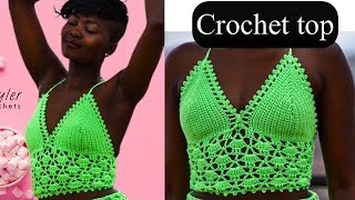 Crochet top  Alicia crochet bralette top [upl. by Haimrej714]